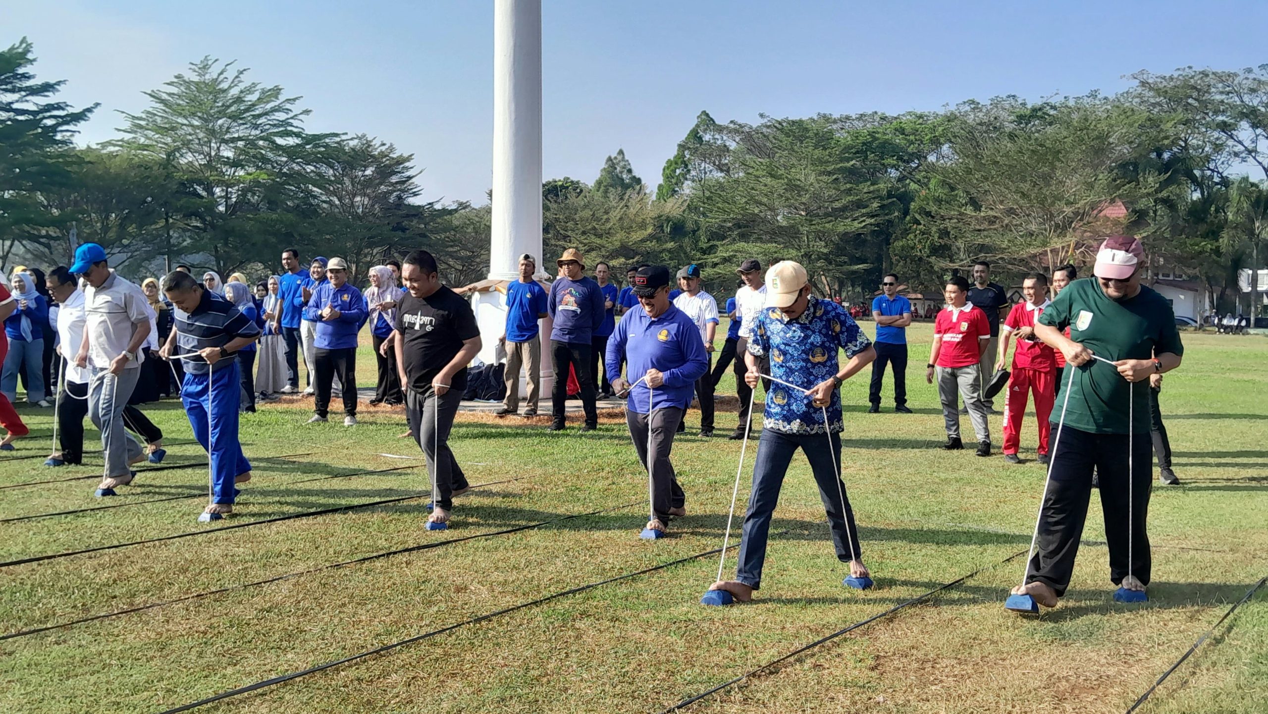Semarak HUT Ke-19 Pesawaran Pemkab Gelar Apel Pembukaan dan Beragam Lomba Tradisional