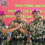 Danbrigif 4 Mar/BS Pimpin Sertijab Empat Jabatan Strategis di Lingkungan Brigif 4 Mar/BS